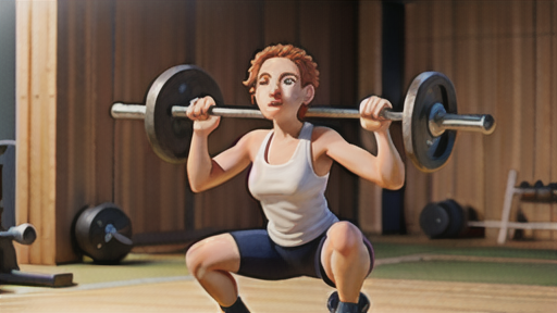 初心者向けのフロントスクワット