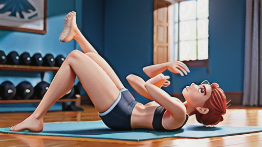 ダンベルトゥータッチクランチのやり方