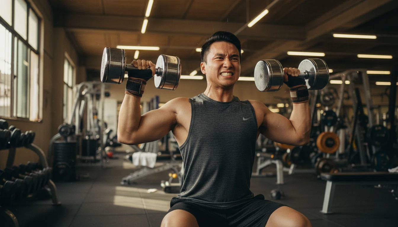 リストラップの効果を実感するトレーニングシーン